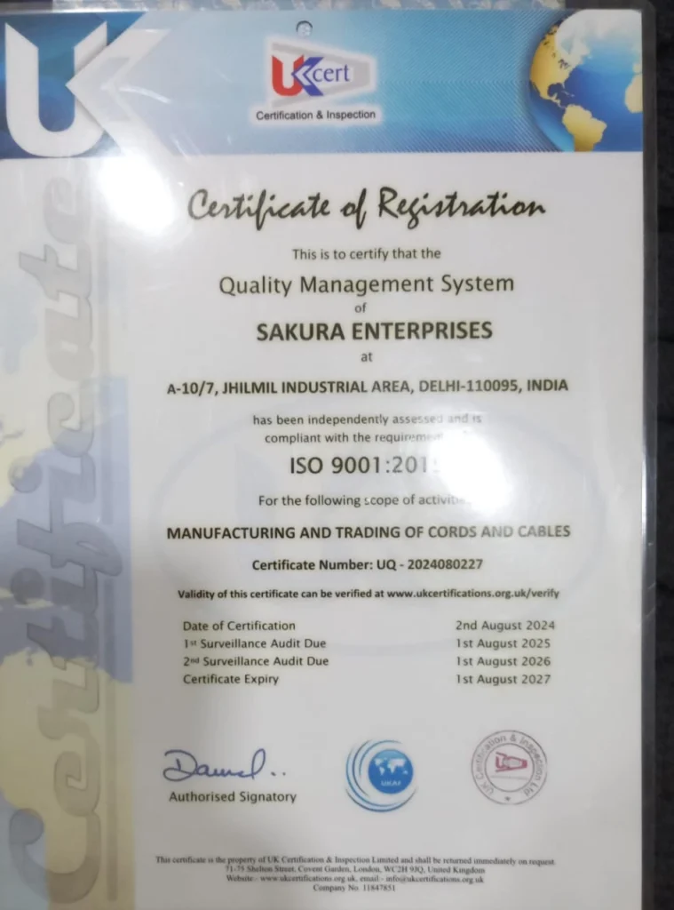 Sakura Enterprises Certificate of Registration